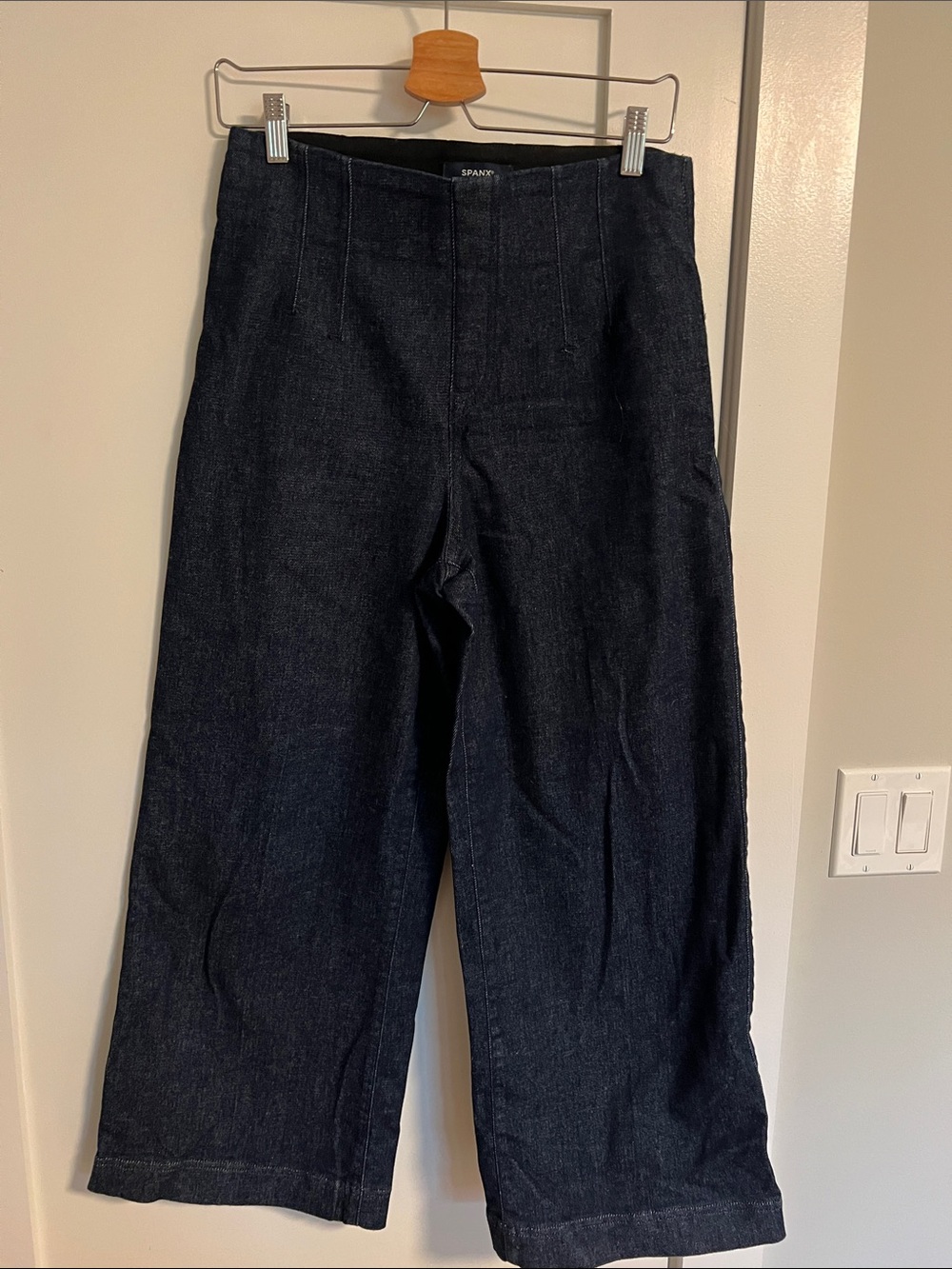 SPANX Dark Indigo Wide Leg Jeans